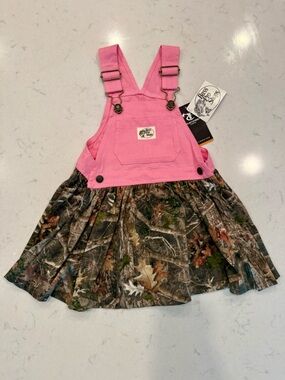 NWT Bass Pro Shops Pink Camo Overall dress